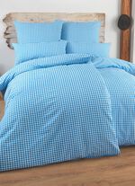 Bettwäsche-Garnitur mit Reissverschluss BLAU