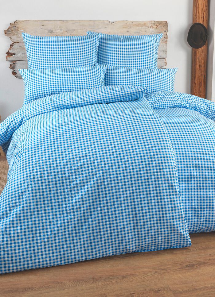 Bettwäsche-Garnitur mit Reissverschluss BLAU