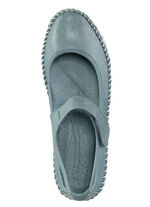 Gemini Mokassin-Slipper mit dezenter Knitter-Struktur JEANS