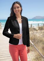 Blusenblazer mit Schulterpolstern SCHWARZ