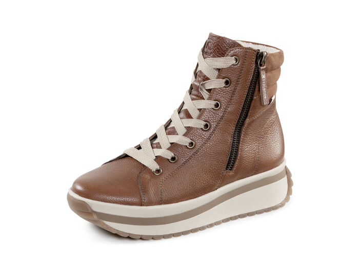 Rieker, trendige Damen-Boots, Winterschuhe, mit herausnehmbarem Fußbett BRAUN