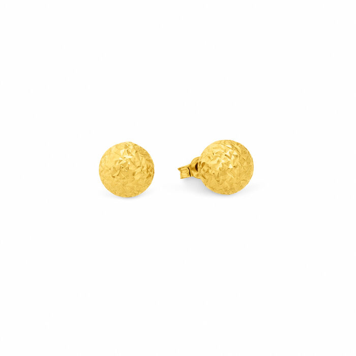 Facettierte Ohrstecker aus Gold 