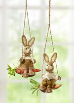 Bast-Hase auf Schaukel, 