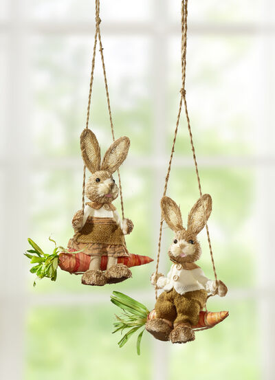 Bast-Hase auf Schaukel, , large