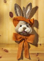 Hasenkopf aus Naturfasern 