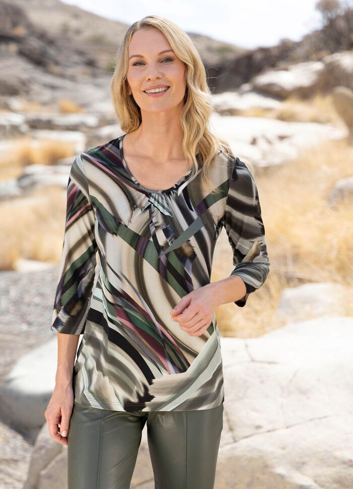 Shirt mit farbbrillantem Allover-Druck 