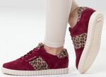 Peter Kaiser, trendige Damen-Sneaker, mit herausnehmbarem Fussbett BORDEAUX-BRAUN