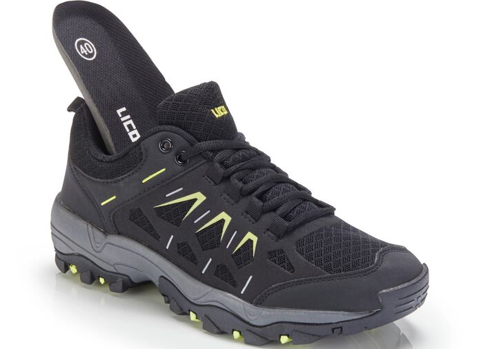 Schn&uuml;rschuh mit angenehmer Polsterung SCHWARZ-LIMETTE