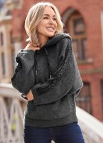 Pullover mit Kapuze und in Fledermausform 