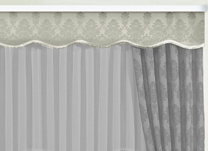 Apart gebogte Vorhangbordüre BEIGE