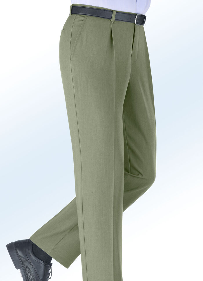 Melierte Dehnbund-Unterbauch-Hose OLIV