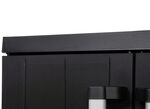 Geräteschrank Garage mit Holzlamellen-Effekt SCHWARZ