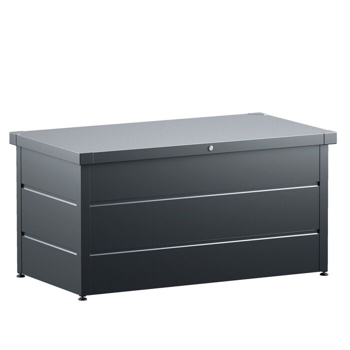 Hochwertige Gartentruhe aus Stahlblech ANTHRAZIT