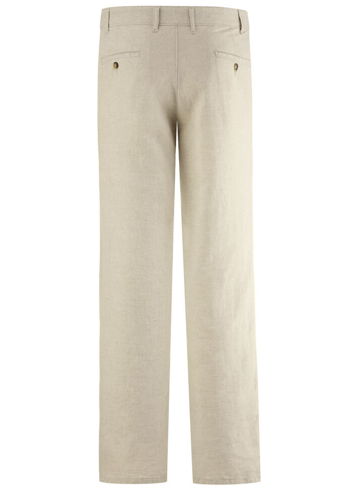 «Francesco Botti»-Hose mit Leinen in 3 Farben NATUR