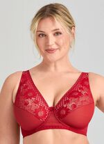 Miss Mary Bügel-BH mit floraler Elastikspitze ROT
