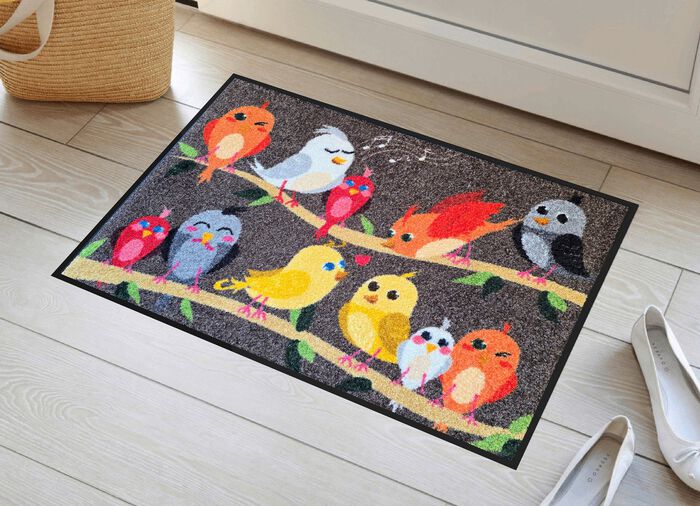 Fussmatte Vogelfamilie 