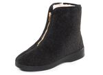 Haus-Stiefel mit praktischem Reissverschluss SCHWARZ