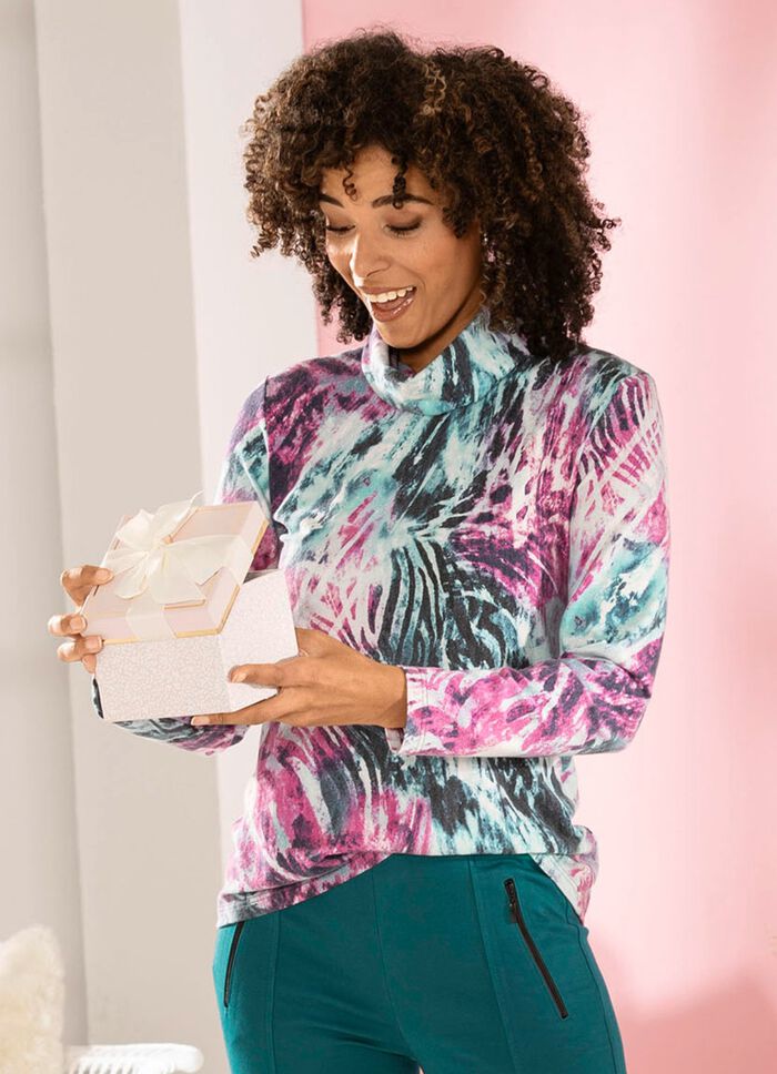 Shirt in weichem Feinjersey 