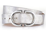 Ledergürtel mit Lederfutter SILBER