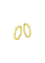 Creolen mit Struktur aus vergoldetem Silber 