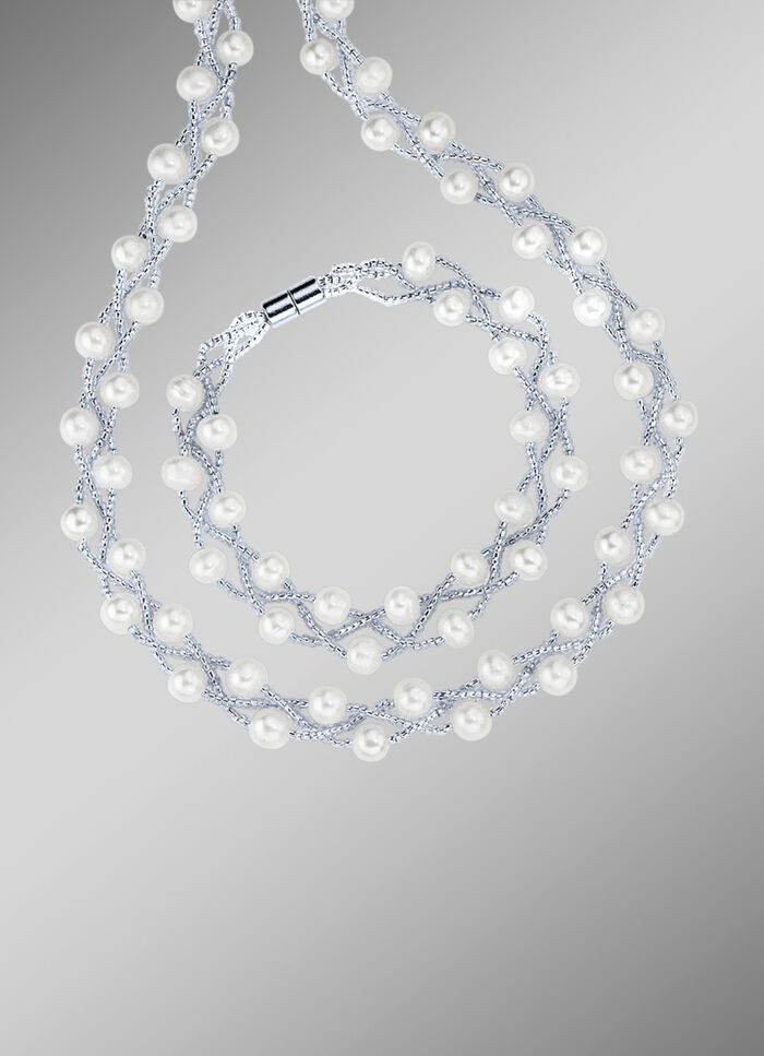 Schmuck-Set 2 teilig mit S&uuml;&szlig;wasser-Zuchtperlen 