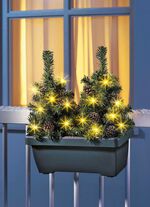 Balkonkasten mit LED-Bäumchen 