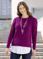 Pullover in Strukturmix BEERE