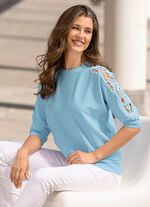 Pullover in weich fliessender Qualität BLEU