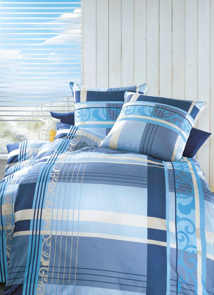 «Dormisette» Bettwäsche-Garnitur, verschiedene Farben und Qualitäten BLAU