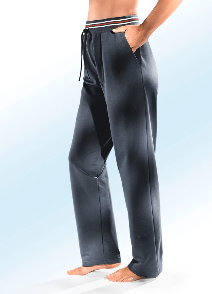 Hose mit Dehnbund rundum in 2 Farben ANTHRAZIT