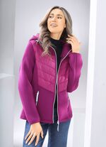 Jacke im Materialmix 
