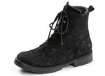 Waldl&auml;ufer, bequeme Damen-Stiefeletten, Weite G, mit herausnehmbarem Fussbett SCHWARZ