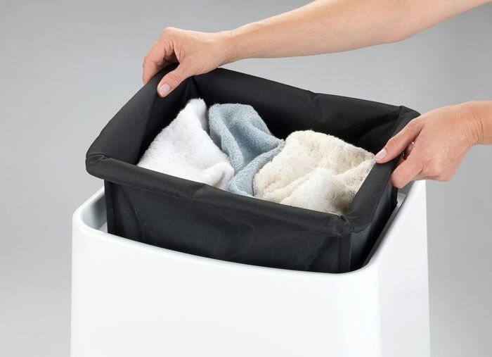 Badhocker mit Wäschesack WEISS