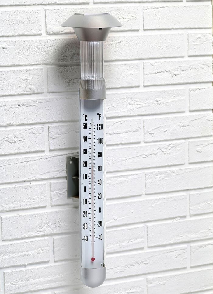 Thermometer mit Solarlampe  