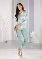 Schlafanzug mit Bündchenabschlüssen 