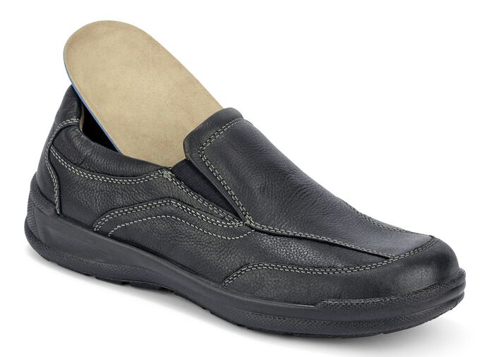 GINO GALANTE Slipper mit praktischem Wechselfussbett SCHWARZ
