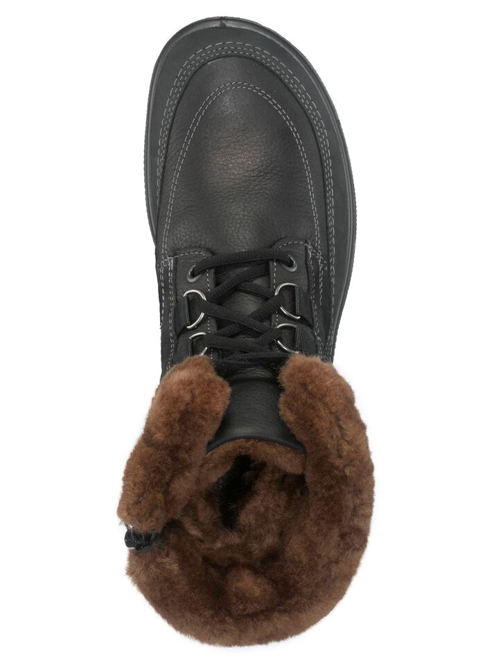 Schn&uuml;r-Booties mit echtem Lammfellfutter 