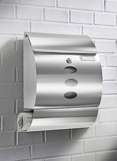 Abschliessbarer Edelstahl-Briefkasten 