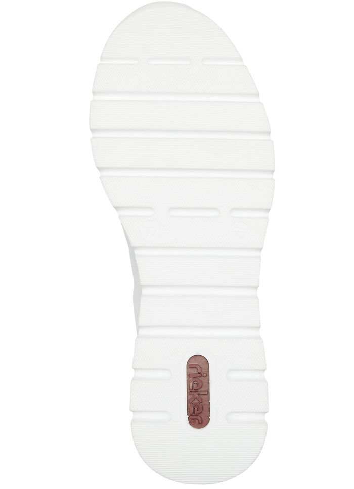Rieker, bequeme Damen-Sneaker, Weite G, mit Reissverschluss WEISS