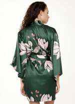 LingaDore Hausmantel in Kimonoform mit buntem Druckdessin, 