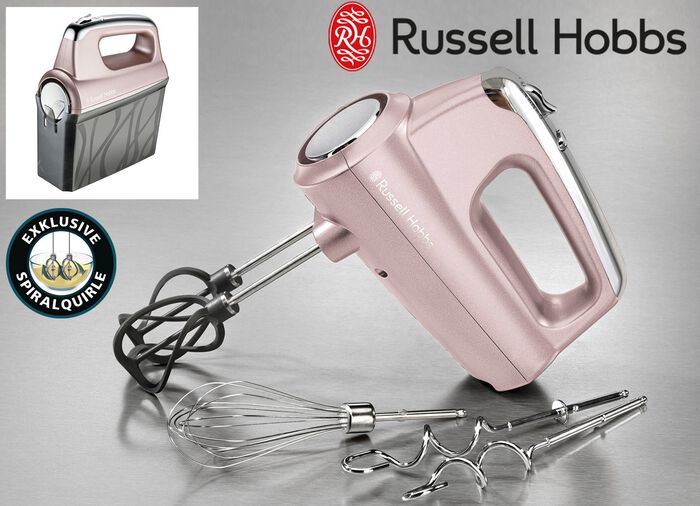 Russell Hobbs Handmixer mit spiralf&ouml;rmigen Helix-Quirlen CHAMPAGNER