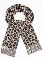 Schal mit Raubtierfell-Dessin 