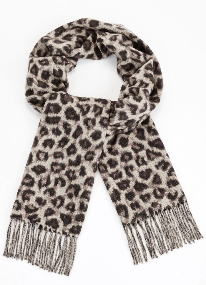 Schal mit Raubtierfell-Dessin 