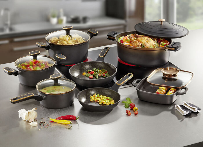 Stoneline&reg;-Kochgeschirr &ndash; eine Anschaffung f&uuml;rs Leben ROSEGOLD-SCHWARZ