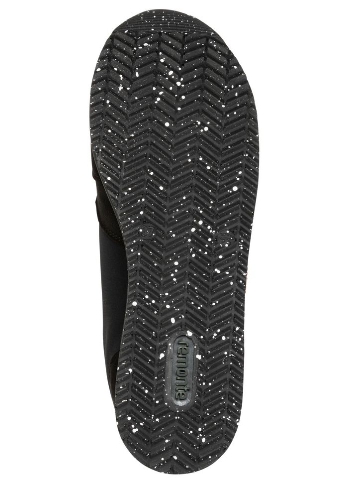 Remonte, trendige Damen-Sneaker, Weite G, mit herausnehmbarem Fussbett SCHWARZ-GOLD