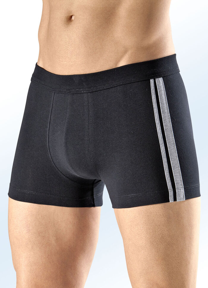 Schiesser Dreierpack Pants mit Kontraststreifen 