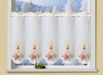 Kurzvorhang Kerzen mit echter Plauener Stickerei 