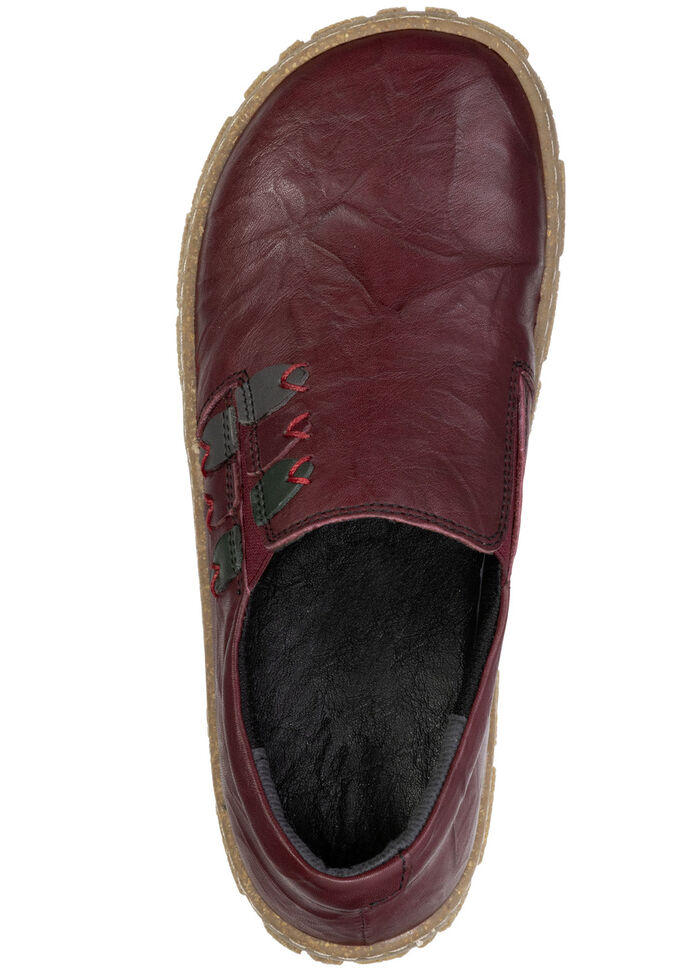 ELENA EDEN, bequeme Damen-Barfußschuhe, Weite G, mit herausnehmbarem Fussbett BURGUND