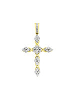Edler Kreuz-Anhänger mit Diamanten 