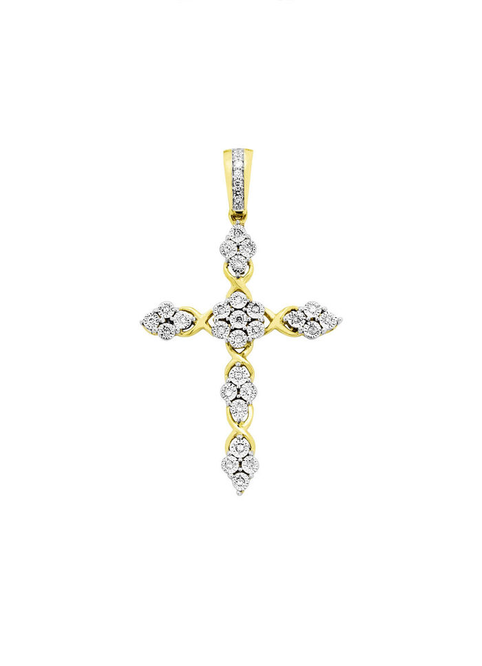 Edler Kreuz-Anhänger mit Diamanten 